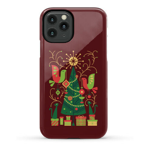 Vintage Christmas Tree Decorating Phone Case